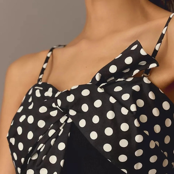 NWT Anthropologie Dolan Cropped Bow Black Sweater Tank XL - Picture 3 of 7